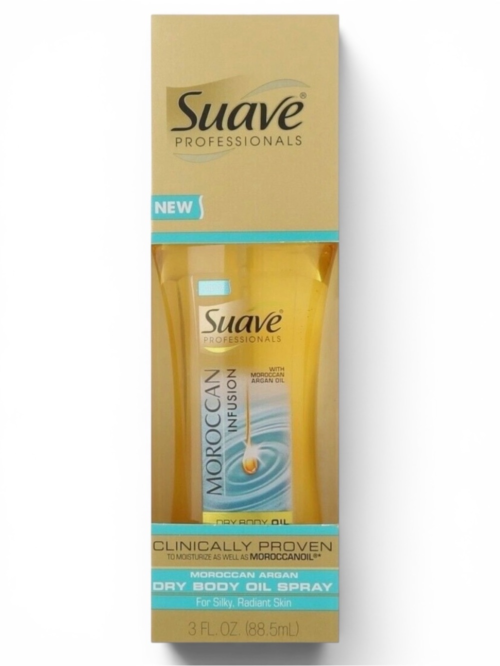 Suave Moroccan Infusion Dry Body Oil Spray For Silky Skin 3.oz